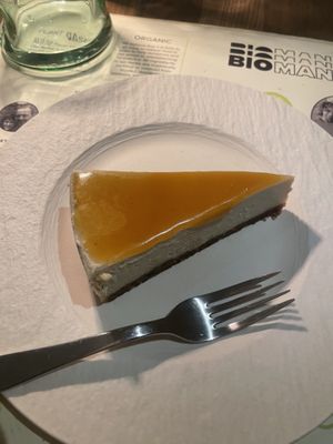 Caramel cheesecake  at BioMania Bistro in Zagreb