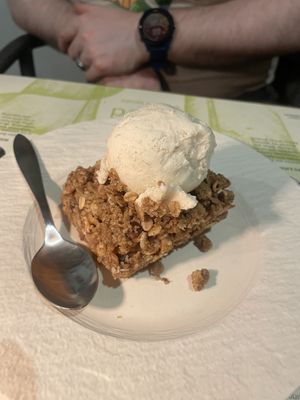 Apple cake  at BioMania Bistro in Zagreb