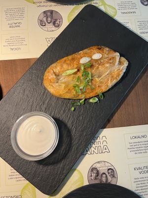 Burek delicioso  at BioMania Bistro in Zagreb