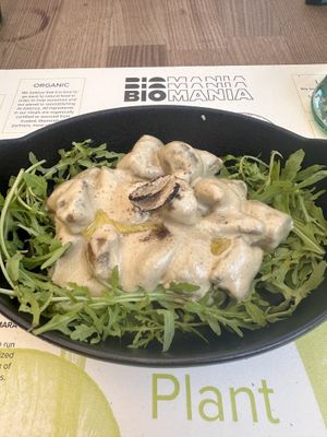 Truffle gnocchii  at BioMania Bistro in Zagreb