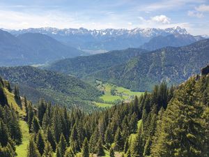 View from the terasse at Die Laberei in Oberammergau