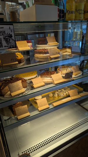 Cakes selection at Roślinna in Poznan