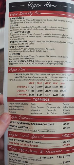  at Patty's Pizza Shack in Elk Grove