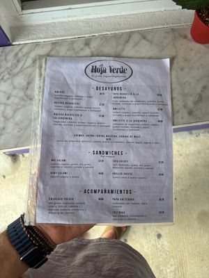 Menu  at Hoja Verde - Al gusto vegano/vegetariano in San German