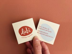 LABI business cards at LABI - Bottega Vegetale in Desenzano Del Garda