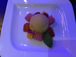 Mango ice cream   at Umami in Maastricht