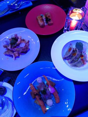 2nd course: artichokes, spring roll, carrot and dumplings at Umami in Maastricht