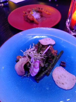 Haricots verts and carrot (this time without the non vegan mayo) at Umami in Maastricht