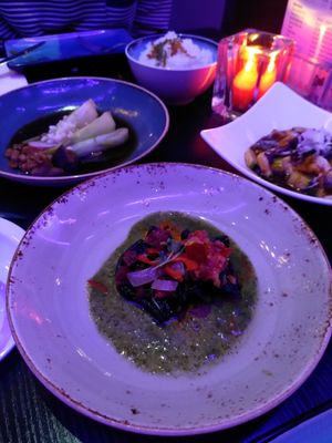 3rd course: paksoi, rice, portobello and tofu zucchini at Umami in Maastricht