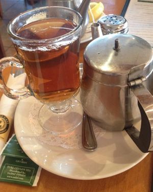 Sadaf Tea that I enjoyed at this restaurant.  at Panini Cafe in Woodland Hills