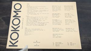 Brunch menu at Kokomo in Christchurch