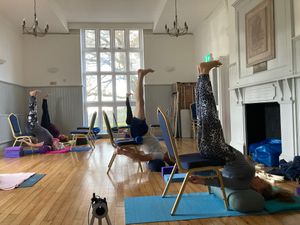 Yoga at Headley village hall at Box Hill Yoga in Epsom