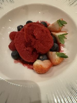 Sorbet with berries  at Restauracja Elixir in Warsaw