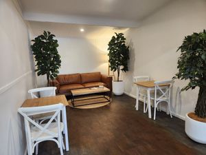 Sitting area at Swanton Organics Cafe  in Balranald