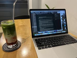 Iced strawberry matcha   at Department of Coffee in Kandy