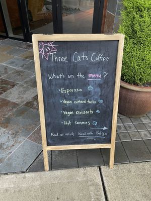 Vegan!  at Three Cats Coffee in Woodinville