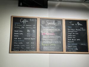 Menu  at Three Cats Coffee in Woodinville