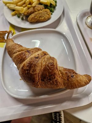 Plant based croissant at IKEA  in Cardiff