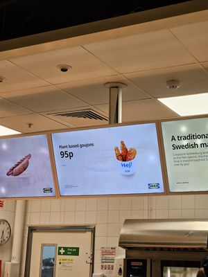 Plant goujons menu price at IKEA  in Cardiff