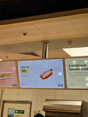 Veggie dog menu price at IKEA  in Cardiff
