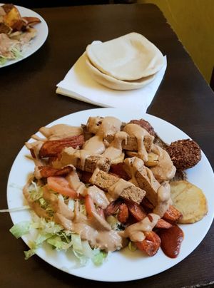 Sahara platter vegan #Veganuary at Sahara Imbiss - Wildenbruchstr in Berlin