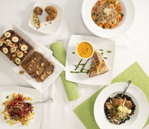 Assortment of Food at Island Naturals Cafe in Seven Mile Beach