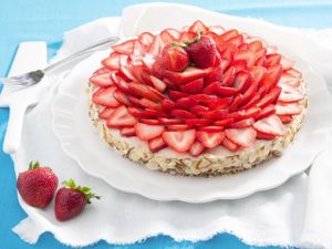 Our award winning vegan and gluten-free cheesecake! at Island Naturals Cafe in Seven Mile Beach