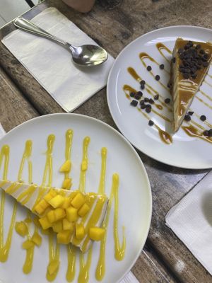 Vegan cheesecake   at Island Naturals Cafe in Seven Mile Beach