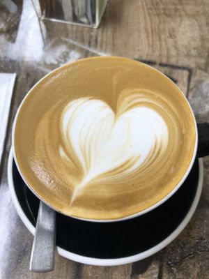 Almond Milk Latte ❤️ at Island Naturals Cafe in Seven Mile Beach