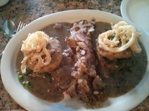 Biscuits and gravy at Vegan Commissary in Philadelphia