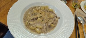 The perilla seed gnocchi is a standout delicious option. #Veganuary at Kaylee Farm Kitchen - 케일리팜키친 in Paju