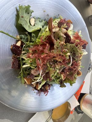 Superfoods salad with kale, figs, beetroot and almonds  at Cult.Thailand in Bangkok