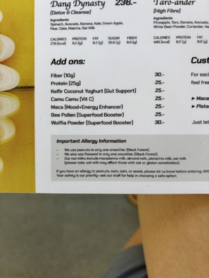 Add ons  at Cult.Thailand in Bangkok