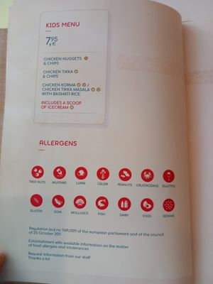Allergens at Kathmandu Restaurant Benidorm in Benidorm