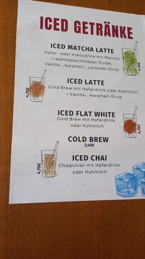 beverages - they do serve cow's milk:( at Gloria in Cologne