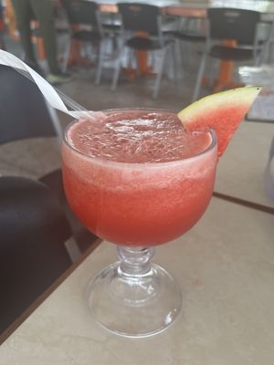 fresa en agua- watermelon juice   at El Deleite in Puntarenas