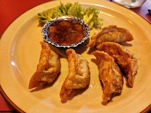 Fried gyoza starter at Pang Pang Ya - Original Peking Ente in Duisburg