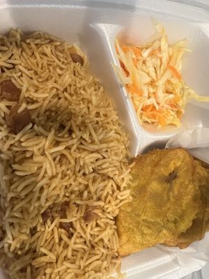 Rice and beans   at Griot Gardens in Houston