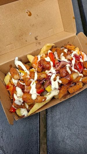 Ultimate Vegan Chipbox at Tank and Skinny's - Seaside  in Buncrana