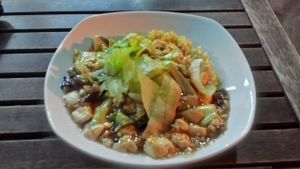 ma po tofu at Yummy Vegan House in Taipei