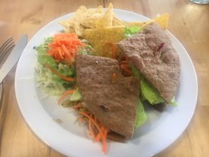 falafel burger at Cocobana in San Juan