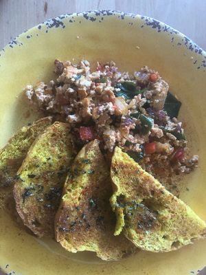 Tofu scramble at Cocobana in San Juan