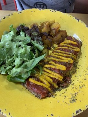 Eggplant Milanese plate at Cocobana in San Juan