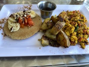 This was seriously the best tofu scramble and vegan breakfast ever!  I’ve had similar meals at countless places but I’m not sure I’ve ever tasted such perfection all around! at Cocobana in San Juan