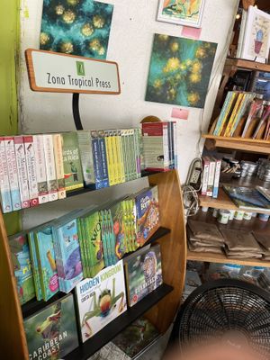 books and art  at Samara Organics in Samara