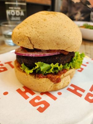 Lettuce Be Friends burger at High Street Social in Bowral