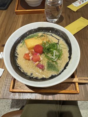 Vegan Creamy Ramen   at MOON and BACK Ramen Bar & Brunch Cafe in Kyoto