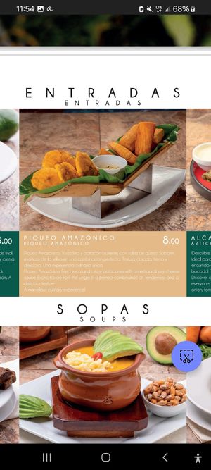 Menu at Hotel Spa Miramelindo in Banos De Agua Santa