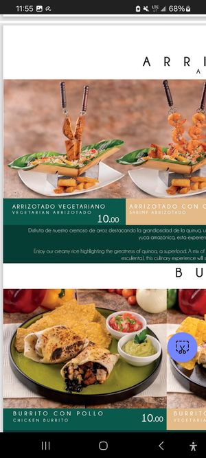 Menu at Hotel Spa Miramelindo in Banos De Agua Santa