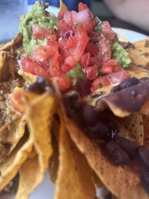 Nachos with vegan queso  at Handlebar in Chicago